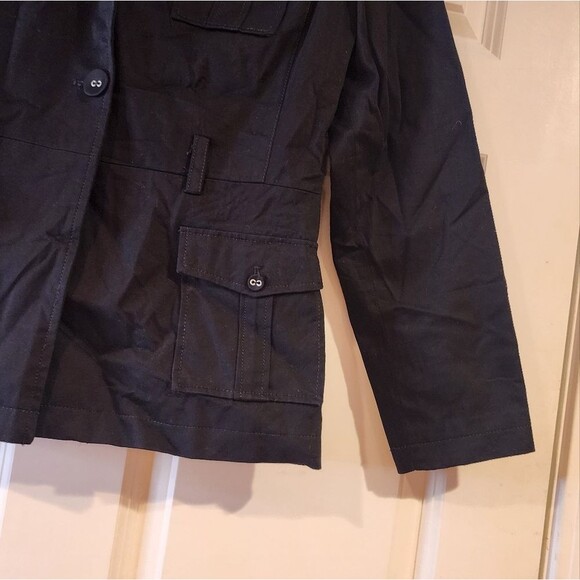 Signature by Larry Levine black lightweight lined button front jacket size 10 - Picture 4 of 7